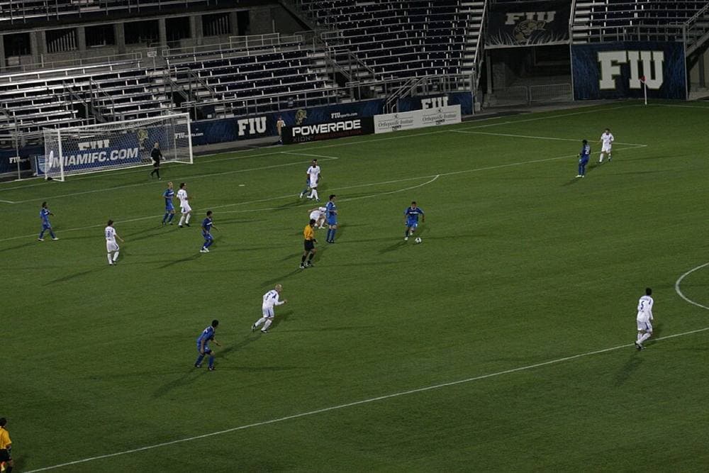 Chris Green · Public domain · https://commons.wikimedia.org/wiki/File:MiamiFCFIU.jpg Miami FC (USL Championship), Pitbull Stadium, Miami